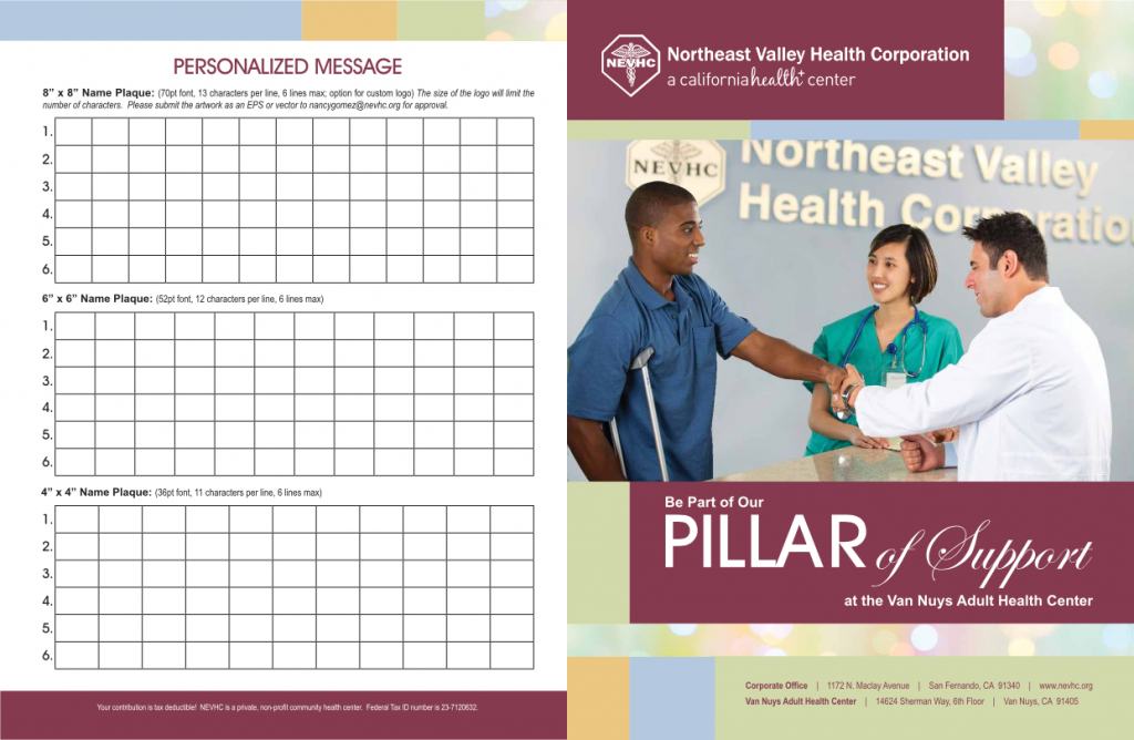 Pillar of Support PDF Order Form NEVHC